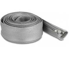 Delock Geflechtschlauch mit Reißverschluss hitzebeständig 3 m x 50 mm grau