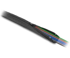 Delock Geflechtschlauch mit Reißverschluss hitzebeständig 5 m x 50 mm juodas