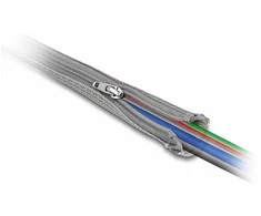 Delock Geflechtschlauch mit Reißverschluss hitzebeständig 3 m x 30 mm grau