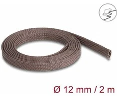 Delock Geflechtschlauch nagerfest dehnbar 2 m x 12 mm braun