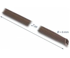 Delock Geflechtschlauch nagerfest dehnbar 2 m x 6 mm braun