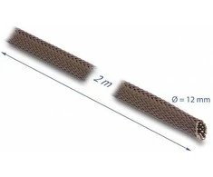 Delock Geflechtschlauch nagerfest dehnbar 2 m x 12 mm braun
