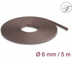 Delock Geflechtschlauch nagerfest dehnbar 5 m x 6 mm braun