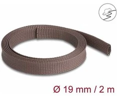 Delock Geflechtschlauch nagerfest dehnbar 2 m x 19 mm braun