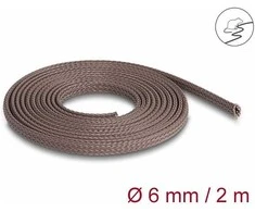 Delock Geflechtschlauch nagerfest dehnbar 2 m x 6 mm braun