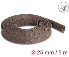 Delock Geflechtschlauch nagerfest dehnbar 5 m x 25 mm braun