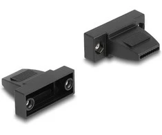 Delock Gehäuse für D-Sub 9 Pin Stecker / Buchse Kunststoffgehäuse für Flachbandkabel