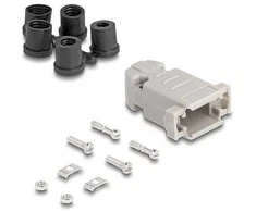 Delock Gehäuse für D-Sub 9 Pin Stecker / Buchse mit Gummidichtungen