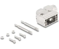 Delock Gehäuse für D-Sub 9 Pin Stecker / Buchse 90° gewinkelt Zinklegierung