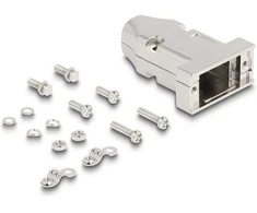 Delock Gehäuse für D-Sub 9 Pin Stecker / Buchse mit Zugentlastung Zinklegierung