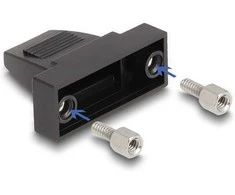 Delock Gehäuse für D-Sub 9 Pin Stecker / Buchse Kunststoffgehäuse für Flachbandkabel