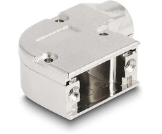 Delock Gehäuse für D-Sub 9 Pin Stecker / Buchse mit Metallhalterung 90° gewinkelt Zinklegierung