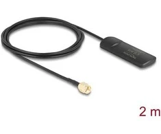 Delock GSM UMTS LTE WLAN 2,4 GHz Antenne SMA Stecker 2 dBi omnidirektional starr juodas Klebemontage
