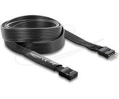 Delock HD Audio Flachbandkabel Mainboard Verlängerungskabel 9 Pin Pfostenstecker zu Pfostenbuchse 1 m juodas