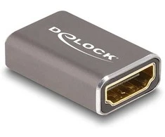 DELOCK HDMI Adapteris Buchse zu Buchse 8K 60 Hz grau Metall