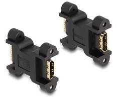 Delock HDMI Adapteris Buchse zu Buchse mit Schraubanschluss