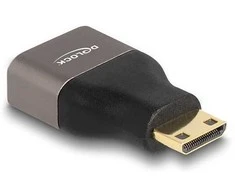 DELOCK HDMI Adapteris Mini-C Stecker zu A Buchse 8K 60 Hz grau Metall
