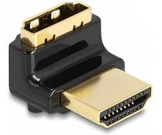 Delock HDMI Adapteris Stecker zu Buchse 90° oben gewinkelt 8K 60 Hz Metall