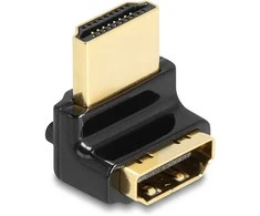 Delock HDMI Adapteris Stecker zu Buchse 90° oben gewinkelt 8K 60 Hz Metall