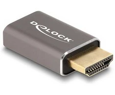 DELOCK HDMI Adapteris Stecker zu Buchse 8K 60 Hz grau Metall