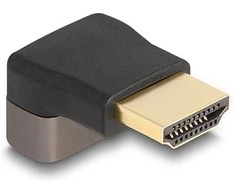DELOCK HDMI Adapteris Stecker zu Buchse 90 oben gewinkelt 8K 60 Hz grau Metall