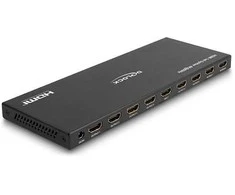 Delock HDMI Splitter 1 x HDMI in zu 8 x HDMI out 4K 60 Hz mit Downscaler