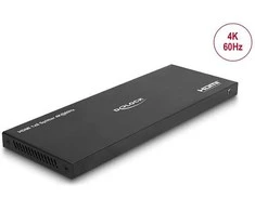 Delock HDMI Splitter 1 x HDMI in zu 8 x HDMI out 4K 60 Hz mit Downscaler