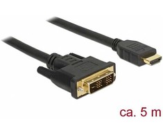 Delock HDMI laidas – DVI-D 5m juodas (85586)