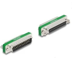 Delock HF/EMI Entstörfilter D-Sub 25 Pin Stecker zu Buchse mit Tiefpass kapazitiv