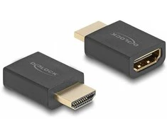 DELOCK High Speed HDMI with Ethernet Adapteris Stecker zu Buchse 8K 60 Hz juodas