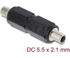 Delock Hohlstecker Adapteris DC 5,5 x 2,1 mm Buchse auf Buchse mit Gewinde gerade