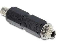 Delock Hohlstecker Adapteris DC 5,5 x 2,5 mm Buchse auf Buchse mit Gewinde gerade