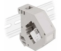 Delock Hutschienenadapter mit Keystone IEC Buchse zu Terminalblock