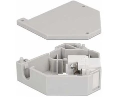 Delock Hutschienenadapter mit Keystone IEC Buchse zu Terminalblock