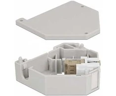 Delock Hutschienenadapter mit Keystone LC Duplex Buchse zu LC Duplex Buchse beige
