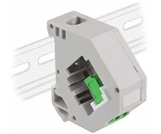 Delock Hutschienenadapter mit Keystone LC Duplex Buchse zu LC Duplex Buchse grün