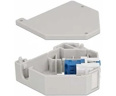 Delock Hutschienenadapter mit Keystone LC Duplex Buchse zu LC Duplex Buchse blau