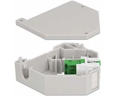 Delock Hutschienenadapter mit Keystone LC Duplex Buchse zu LC Duplex Buchse grün