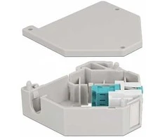 Delock Hutschienenadapter mit Keystone LC Duplex Buchse zu LC Duplex Buchse aqua