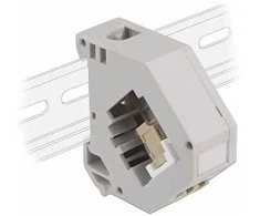 Delock Hutschienenadapter mit Keystone LC Duplex Buchse zu LC Duplex Buchse beige