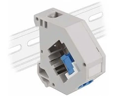 Delock Hutschienenadapter mit Keystone LC Duplex Buchse zu LC Duplex Buchse blau