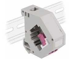 Delock Hutschienenadapter mit Keystone LC Duplex Buchse zu LC Duplex Buchse violett