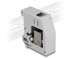 Delock DeLOCK Przejściówka na szynę DIN su modułem Keystone RJ45 żeński do żeńskiego RJ45, Cat.6A