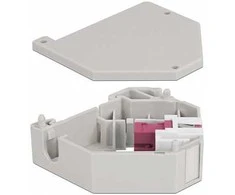 Delock Hutschienenadapter mit Keystone SC Simplex Buchse zu SC Simplex Buchse violett