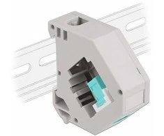Delock Hutschienenadapter mit Keystone SC Simplex Buchse zu SC Simplex Buchse aqua