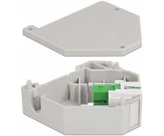 Delock Hutschienenadapter mit Keystone SC Simplex Buchse zu SC Simplex Buchse grün