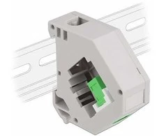 Delock Hutschienenadapter mit Keystone SC Simplex Buchse zu SC Simplex Buchse grün