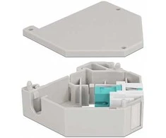Delock Hutschienenadapter mit Keystone SC Simplex Buchse zu SC Simplex Buchse aqua