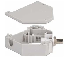 Delock Hutschienenadapter mit Keystone ST Simplex Buchse zu ST Simplex Buchse