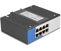 Delock Industrie Gigabit Ethernet Switch 8 Port RJ45 für Hutschiene